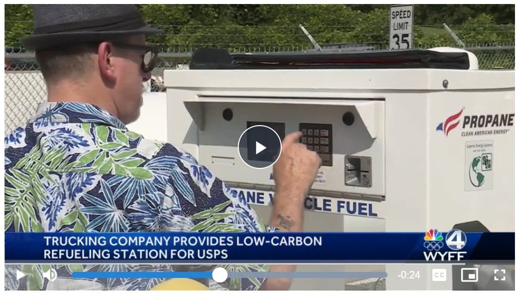 WYFF News4: Blacksburg trucking company opens clean propane refueling station