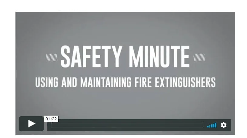PERC Safety Minute: Fire Extinguisher Maintenance